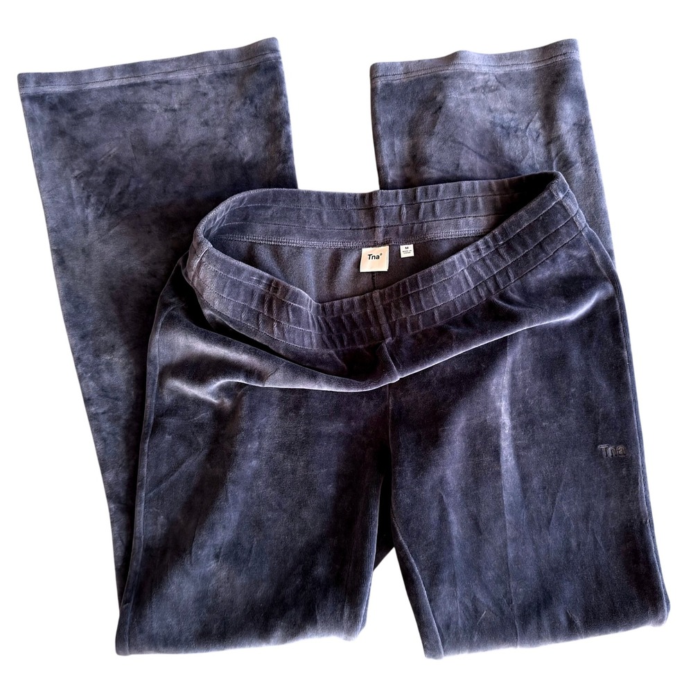 Aritzia Tna Velour Relaxed Lounge Pants Navy M